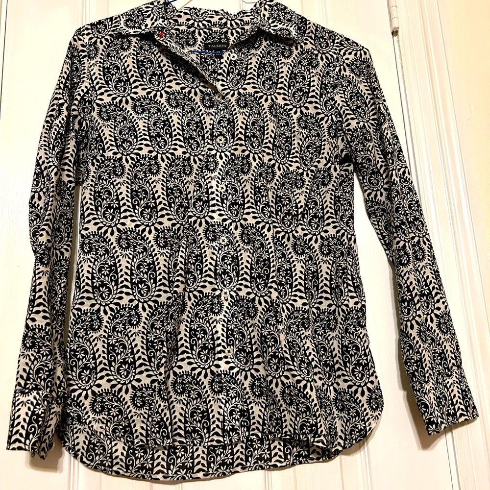 Talbots Button Down Cotton Long Sleeve Misses Size XS